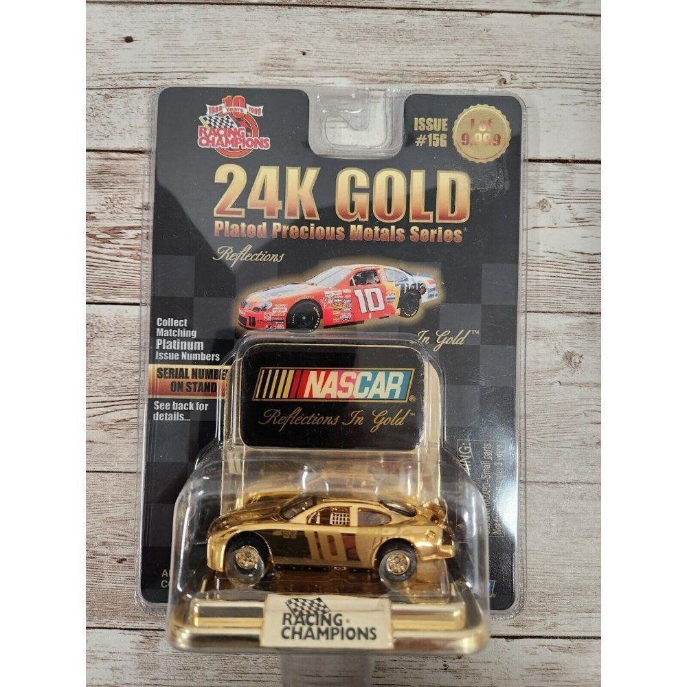 NASCAR 1999 Ford Taurus #10 24K Gold Series Ltd Edition Ricky Rudd Vintage